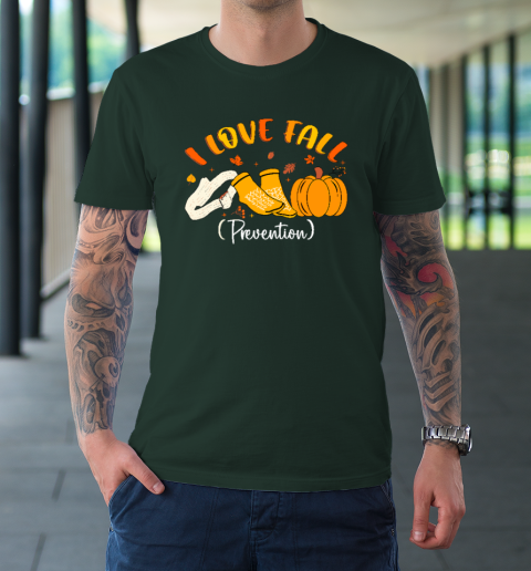 Nurse Fall I Love Fall Prevention Fall Physical Therapy T-Shirt 3