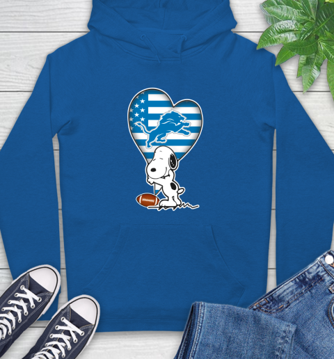 Detroit Lions NFL Football The Peanuts Movie Adorable Snoopy Hoodie 9