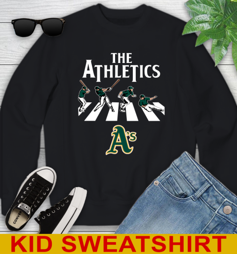 MLB Baseball Oakland Athletics The Beatles Rock Band Shirt Youth Sweatshirt