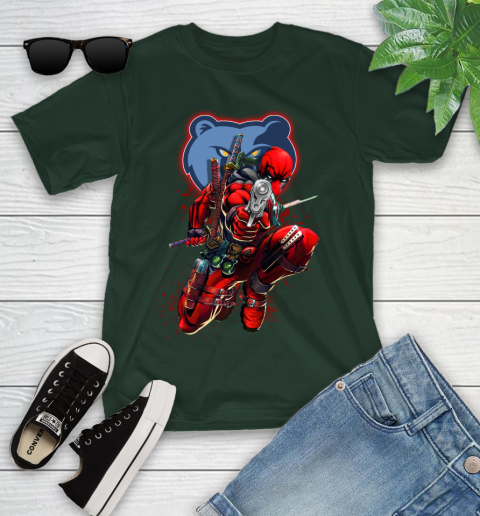 NBA Deadpool Marvel Comics Sports Basketball Memphis Grizzlies Youth T-Shirt 5