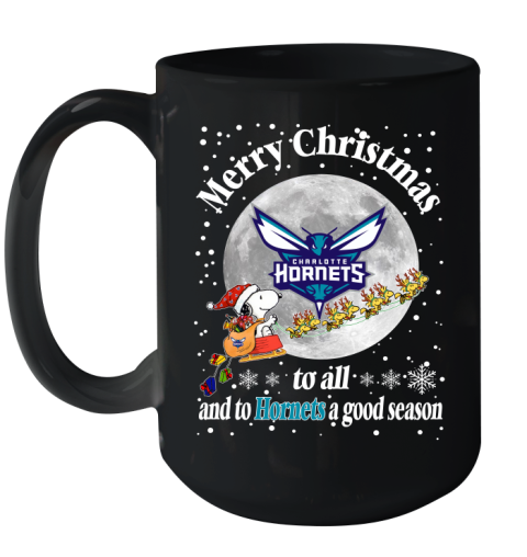 Charlotte Hornets Merry Christmas To All And To Hornets A Good Season NBA Basketball Sports Ceramic Mug 15oz