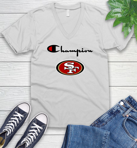 NFL Football San Francisco 49ers Champion Shirt V-Neck T-Shirt