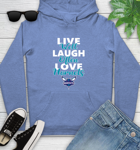 NBA Basketball Charlotte Hornets Live Well Laugh Often Love Shirt Youth Hoodie 11