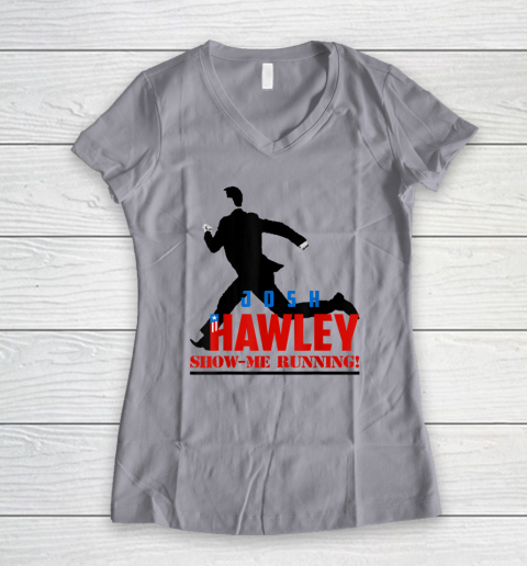Josh Hawley Show Me Running Women's V-Neck T-Shirt 2