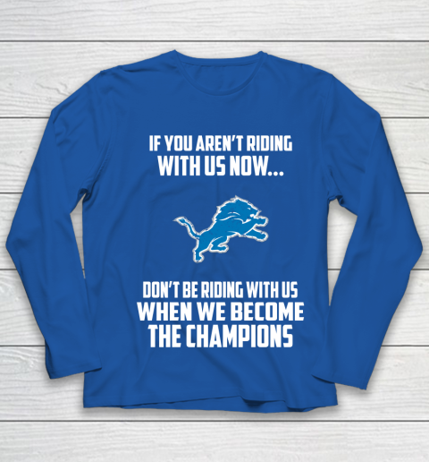 NFL Detroit Lions Football We Become The Champions Youth Long Sleeve 7