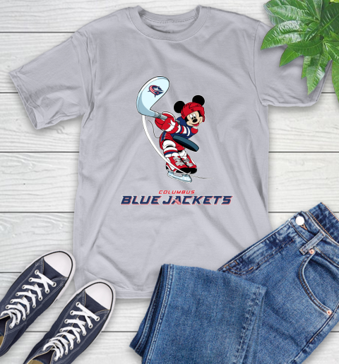 NHL Hockey Columbus Blue Jackets Cheerful Mickey Mouse Shirt T-Shirt 6