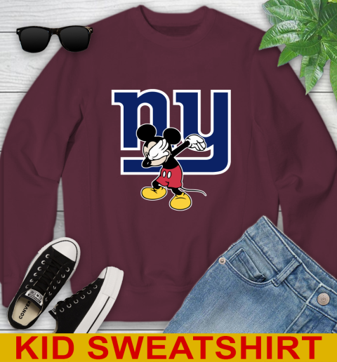 New York Giants NFL Football Dabbing Mickey Disney Sports Youth Sweatshirt 5