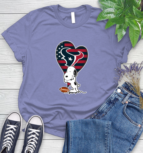 Houston Texans NFL Football The Peanuts Movie Adorable Snoopy Women's T-Shirt 11