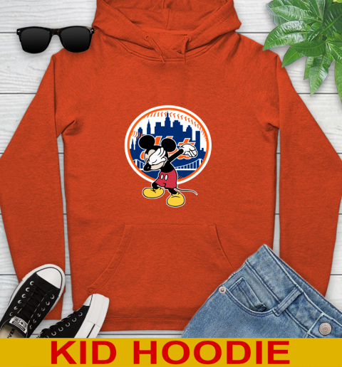 New York Mets MLB Baseball Dabbing Mickey Disney Sports Youth Hoodie 5