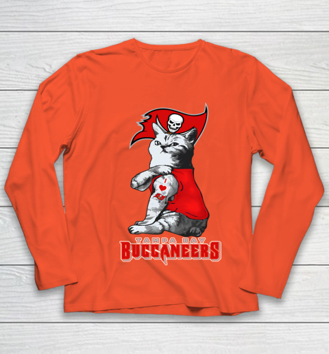 NFL Football My Cat Loves Tampa Bay Buccaneers Youth Long Sleeve 3