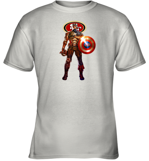 Youth San Francisco Giants Black Team Captain America Marvel Shirt