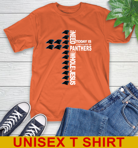 NFL All I Need Today Is A Little Bit Of Carolina Panthers Shirt T-Shirt 4