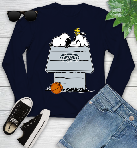 San Antonio Spurs NBA Basketball Snoopy Woodstock The Peanuts Movie Youth Long Sleeve 3