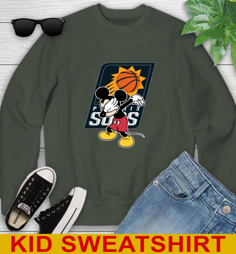 Phoenix Suns NBA Basketball Dabbing Mickey Disney Sports Youth Sweatshirt 9