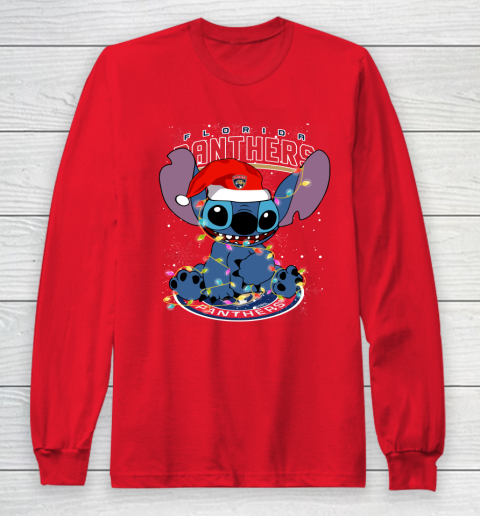 Florida Panthers NHL Hockey noel stitch Christmas Long Sleeve T-Shirt 7