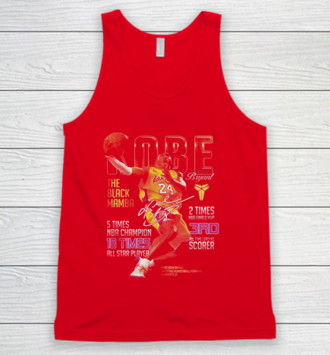 Kobe Bryant The Black Mamba 5 Times NBA Champions Signatures Tank Top 5