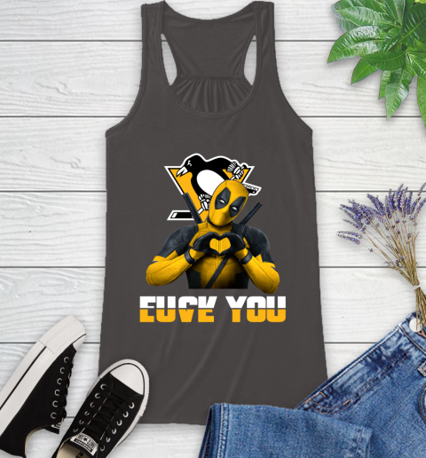 NHL Pittsburgh Penguins Deadpool Love You Fuck You Hockey Sports Racerback Tank 11