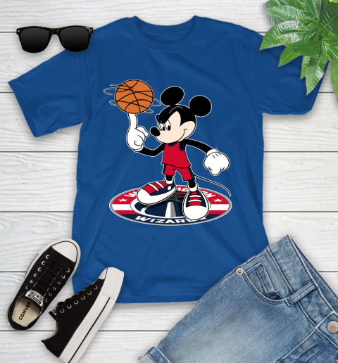 NBA Basketball Washington Wizards Cheerful Mickey Disney Shirt Youth T-Shirt 9