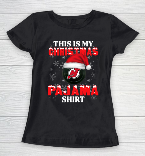 New Jersey Devils This Is My Christmas Pajama Shirt NHL Women's T-Shirt
