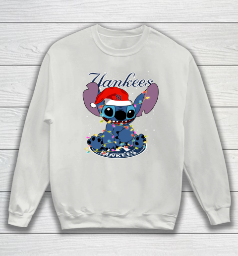 New York Yankees MLB noel stitch Baseball Christmas Sweatshirt 3