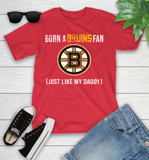 NHL Boston Bruins Hockey Loyal Fan Just Like My Daddy Shirt Youth T-Shirt 11