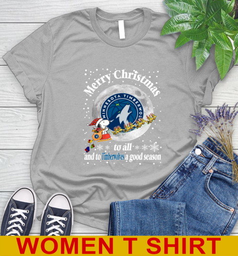 Minnesota Timberwolves Merry Christmas To All And To Timberwolves A Good Season NBA Basketball Sports Women's T-Shirt 5