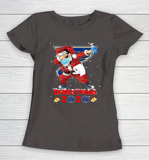 St.Louis Blues Funny Santa Claus Dabbing Christmas 2020 NHL Women's T-Shirt 7