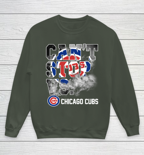 MLB Chicago Cubs Baseball Can't Stop Vs Chicago Cubs Youth Sweatshirt 8