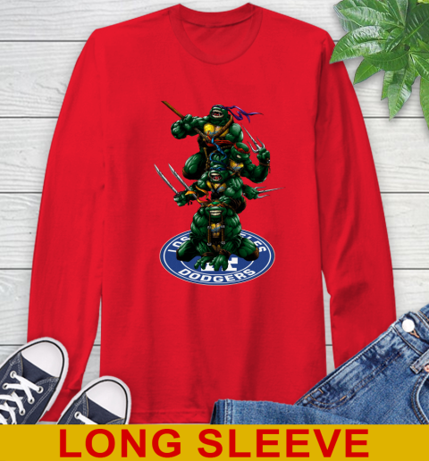MLB Baseball Los Angeles Dodgers Teenage Mutant Ninja Turtles Shirt Long Sleeve T-Shirt 10