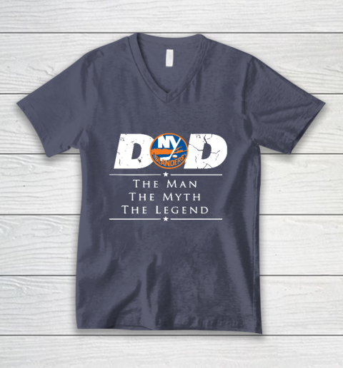 New York Islanders NHL Ice Hockey Dad The Man The Myth The Legend V-Neck T-Shirt 7