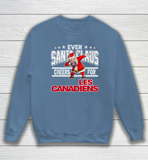 Montreal Canadiens Even Santa Claus Cheers For Christmas NHL Sweatshirt 6