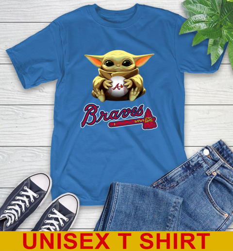 MLB Baseball Atlanta Braves Star Wars Baby Yoda Shirt 9