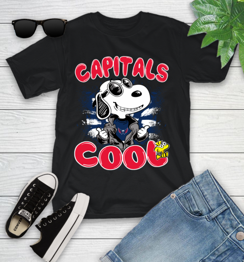NHL Hockey Washington Capitals Cool Snoopy Shirt Youth T-Shirt