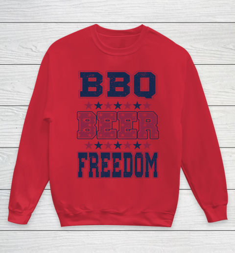 BBQ Beer Freedom Youth Sweatshirt 9