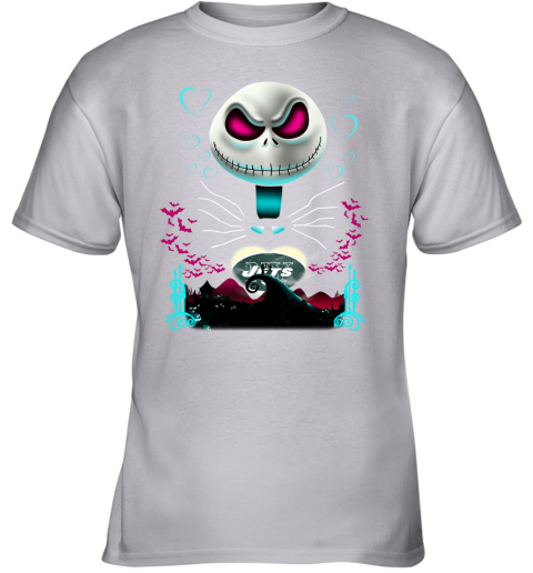 NFL New York Jets Jack Skellington Sally The Nightmare Before Christmas Football jKNGrp9Tqkn youth t shirt 26 95 151514 front sport grey