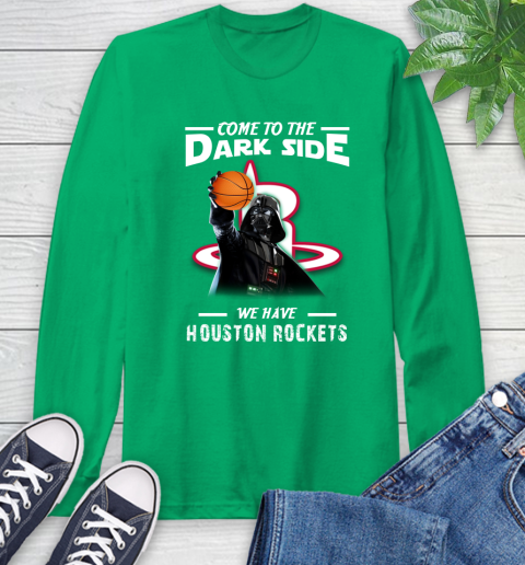 NBA Come To The Dark Side We Have Houston Rockets Star Wars Darth Vader Basketball Long Sleeve T-Shirt 8