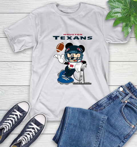 NFL Houston Texans Mickey Mouse Disney Super Bowl Football T Shirt T-Shirt 12