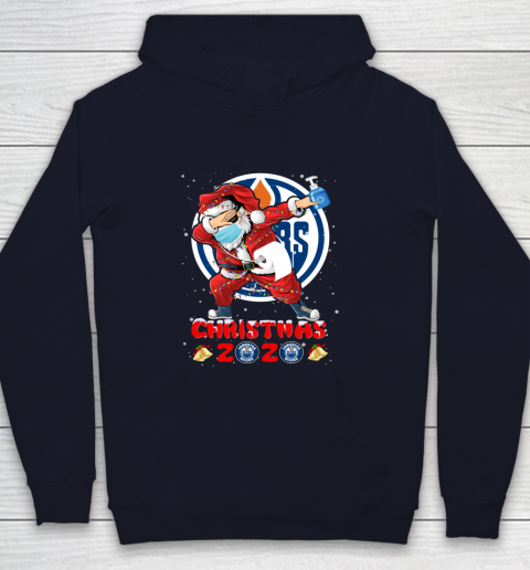 Edmonton Oilers Funny Santa Claus Dabbing Christmas 2020 NHL Youth Hoodie 2