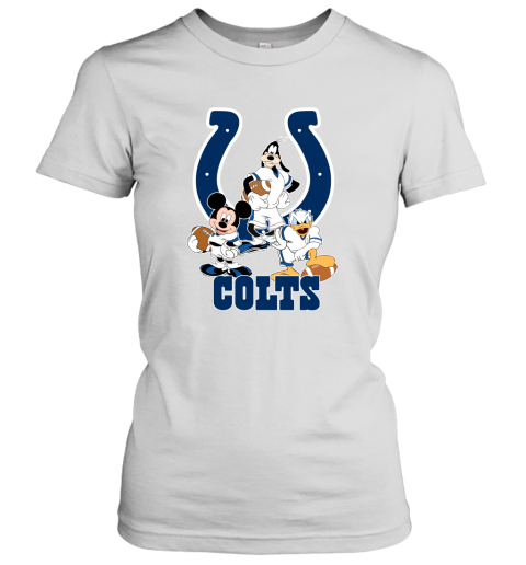 Mickey Donald Goofy The Three Indianapolis Colts Football Women's T-Shirt