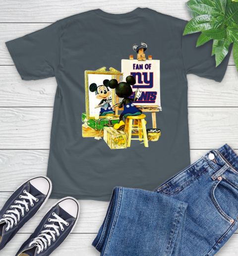 NFL Football New York Giants Mickey Drawing Shirt 7