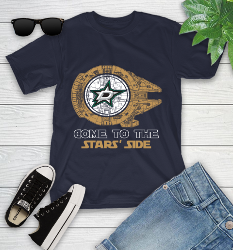 NHL Come To The Dallas Stars Wars Hockey Sports Youth T-Shirt 2