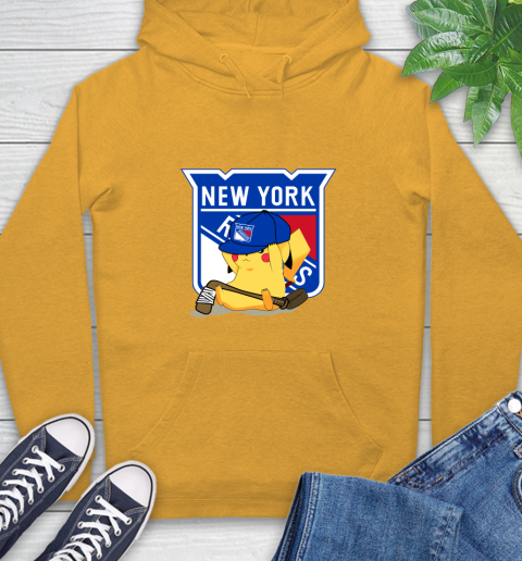 NHL Pikachu Hockey Sports New York Rangers Hoodie 3