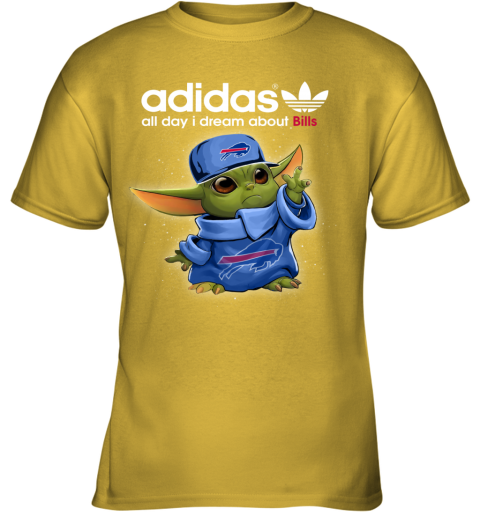 Baby Yoda Adidas All Day I Dream About  Bills y1wn baby yoda adidas all day i dream aboutbills youth t shirt 26 front daisy