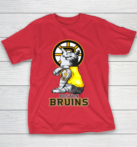 NHL My Cat Loves Boston Bruins Hockey Youth T-Shirt 7