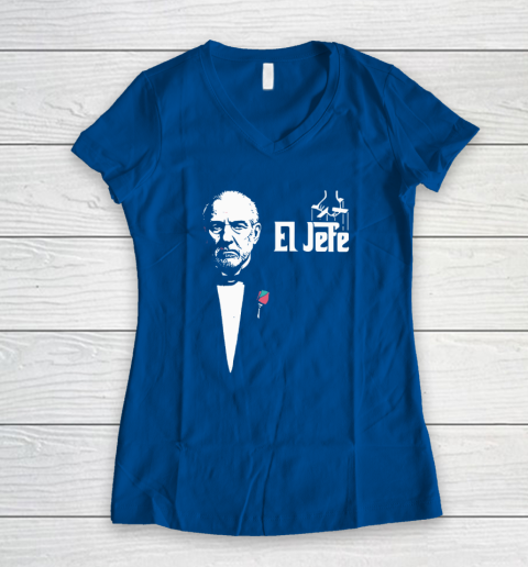 Gregg Popovich Coach El Jefe The Godfather Women's V-Neck T-Shirt 5