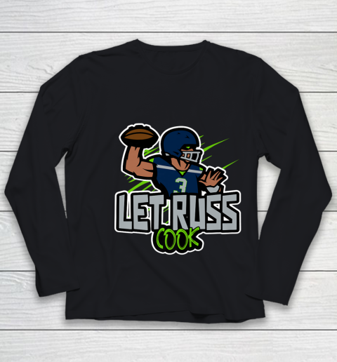 Let Russ Cook Go Hawks Seattle Football Youth Long Sleeve