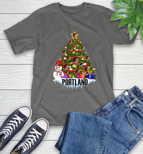 Portland Trail Blazers Merry Christmas NBA Basketball Sports T-Shirt 9