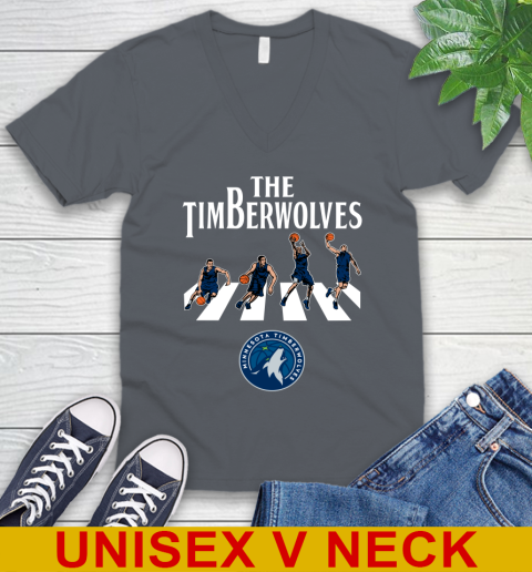 NBA Basketball Minnesota Timberwolves The Beatles Rock Band Shirt V-Neck T-Shirt 4