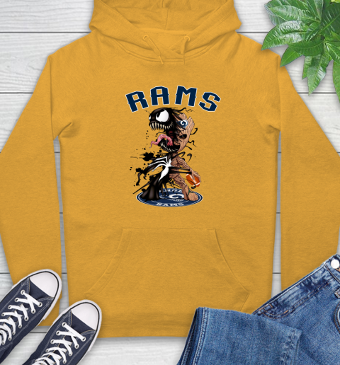 NFL Los Angeles Rams Football Venom Groot Guardians Of The Galaxy Hoodie 3