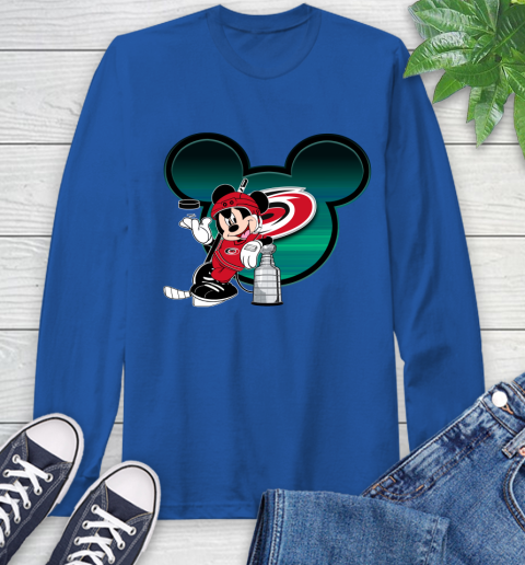NHL Carolina Hurricanes Stanley Cup Mickey Mouse Disney Hockey T Shirt Long Sleeve T-Shirt 9
